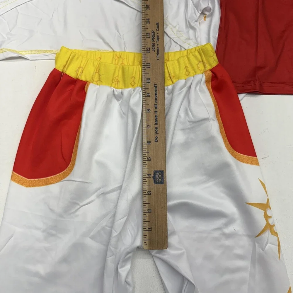 ENQANGE Outfit Set Girls 13-14Y White Red Hoodie T-Shirt Pants 5 Piece Cosplay